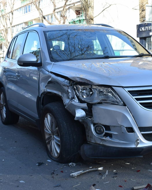 a car that has been hit by another car